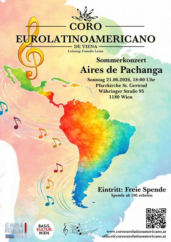 Sommerkonzert 2026 Coro Eurolatinoamericano de Viena